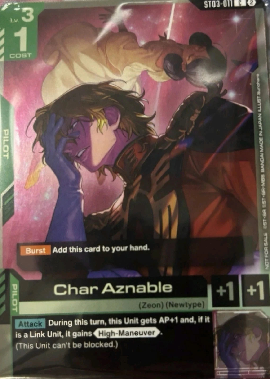 Gundam Card Game GCG Regional Promo Char Aznable 2026 Sealed Pack Top 32