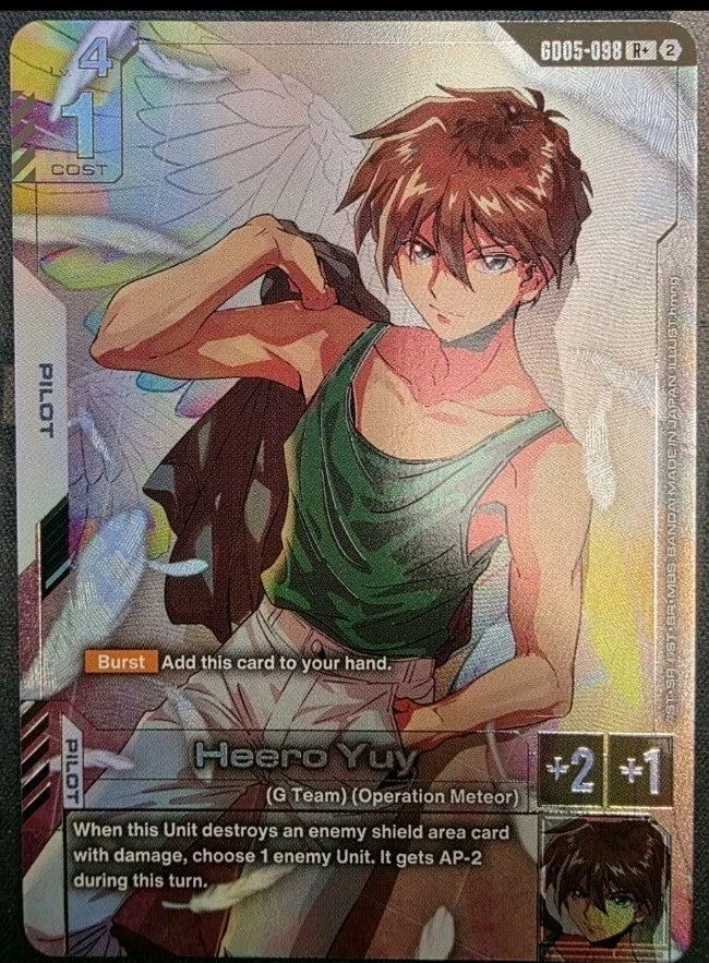 Heero Yuy R+ - GD05-098 Freedom Ascension NM - Gundam Card Game